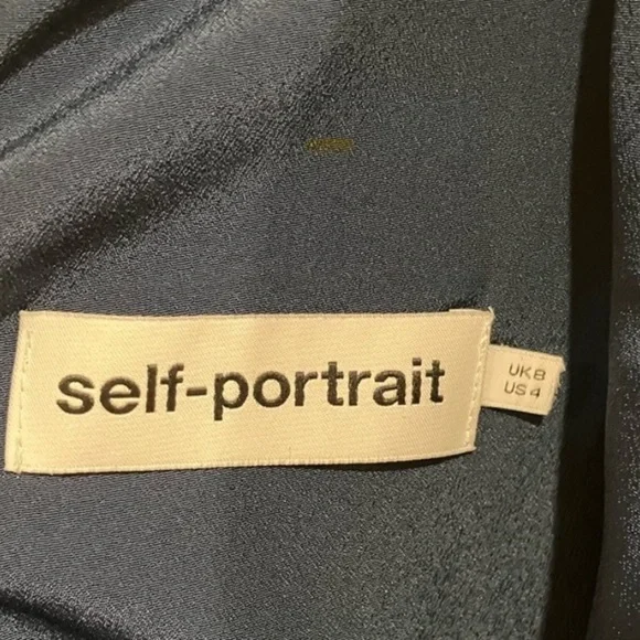 Self Portrait Women's Tiered Star Satin Printed Midi
Dress Navy Floral - Picture 10 of 11